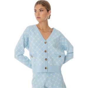 🆕 Ellandemm Monogram Cardigan & Short Set~Blue~XL Sold out